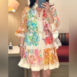 Zimmermann Raie Lantern Floral Dress Size 1